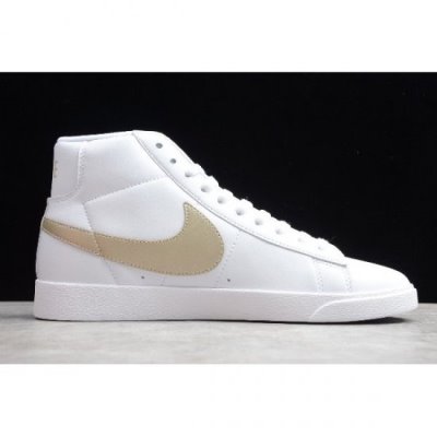 Nike Blazer Mid Vintage Beyaz / Altın Kaykay Ayakkabı Türkiye - 12C9INHD